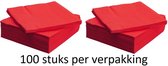 Papieren Servetten rood 100 st - 33 x 33 cm