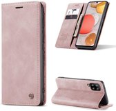 Casemania Hoesje Geschikt voor Samsung Galaxy A42 5G Pale Pink - Portemonnee Book Case