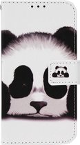 ADEL Kunstleren Book Case Pasjes Portemonnee Hoesje Geschikt voor Samsung Galaxy S7 - Panda