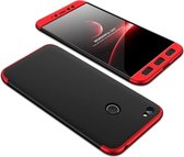 360 full body case voor Xiaomi Redmi Note 5A Prime - zwart / rood