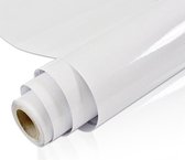 Plakfolie - Decoratiefolie - Meubelfolie - Effen/Uni - Metallic Wit - 60cm (b) x 10m (l)