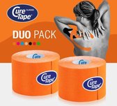 CureTape® Classic voordeelset - Oranje - 2 rollen - Kinesiotape - 5cm x 5m