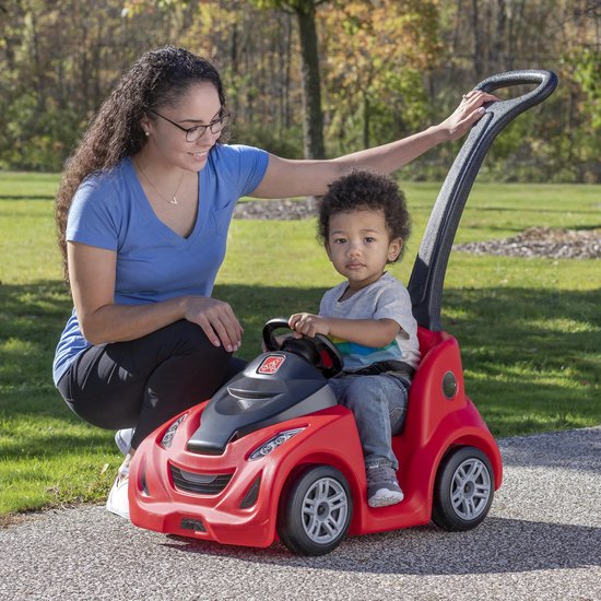 Step2 Easy Steer Sportster Voiture Enfant Porteur Auto en rouge, Véhicule  Jouet avec barre de poussée pour Enfants dès 2 ans