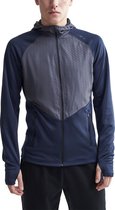 Craft Craft Charge Hooded Sportvest - Maat S  - Mannen - donkerblauw/donkergrijs