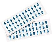 Combiverpakking cijfers, wit/blauw, folie, 20 kaarten/VE teksthoogte 15 mm