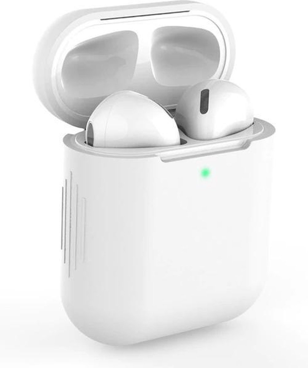 Siliconen Airpod case - Wit - Airpods Pro Hoesje - Airpods Cover - Beschermhoesje voor Apple AirPods