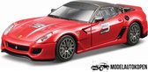 Ferrari Race & Play Assembly Kit 599xx (Rood) (11cm) 1/43 Bburago - Modelauto - Schaalmodel - Model auto - Miniatuurautos - Miniatuur auto