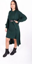 Vrouwen jurk, met lange vest, 2 piece, one size, groen
