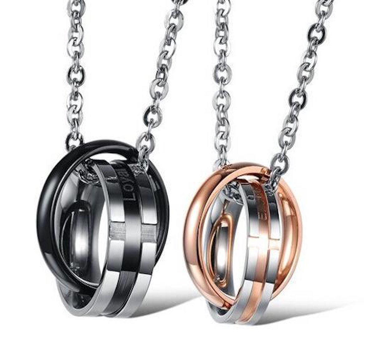 Loyal & Steadfast Ketting Set voor Hem en Haar - Valentijn Cadeautje voor Stellen - Valentijnsdag - Valentijn Cadeautje voor Mannen