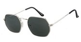 Dielay - Zonnebril Aviator - Pilotenbril - UV400 Bescherming Cat. 3 - Glazen 50 mm - Zilverkleurig