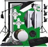 Jocabee studio's® - Fotostudio - Fotobox - Achtergrond systeem en greenscreen - Draagbare fotostudio - Productfotografie - Portret fotografie - Professionele Vloggerstudio - Youtub