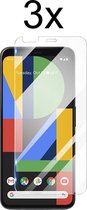 Google Pixel 4 Screenprotector - Beschermglas Google Pixel 4 screen protector glas - 3 stuks