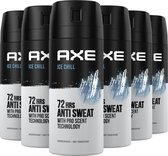 Axe Ice Chill Deodorant Antitranspirant - 6 x 150 ml - Voordeelverpakking