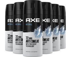 Axe Ice Chill Deodorant Antitranspirant - 6 x 150 ml - Voordeelverpakking