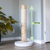 Krabpaal voor grote katten met speeltouw - Grote hoge zware krabpaal - 1 meter / 100 cm - 25 kg