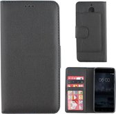 Wallet Case voor Nokia 6 - BookCase Zwart