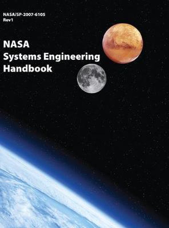 Manuel d'ingénierie des systèmes de la NASA avec image de la Terre, de la Lune et de Mars.