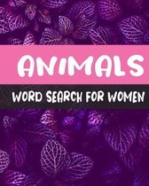 Animals Word Search For Women