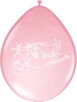 Roze ballonnen  Geboorte Meisje, 8 stuks, Babyshower