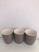 Mokken taupe - 3 stuks