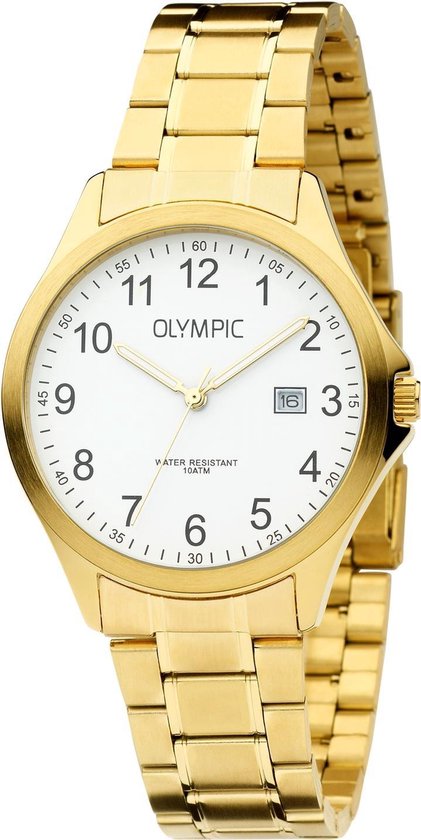 Olympic OL72HDD007 Baltimore Horloge - Staal - Goudkleurig - 40mm | bol.com