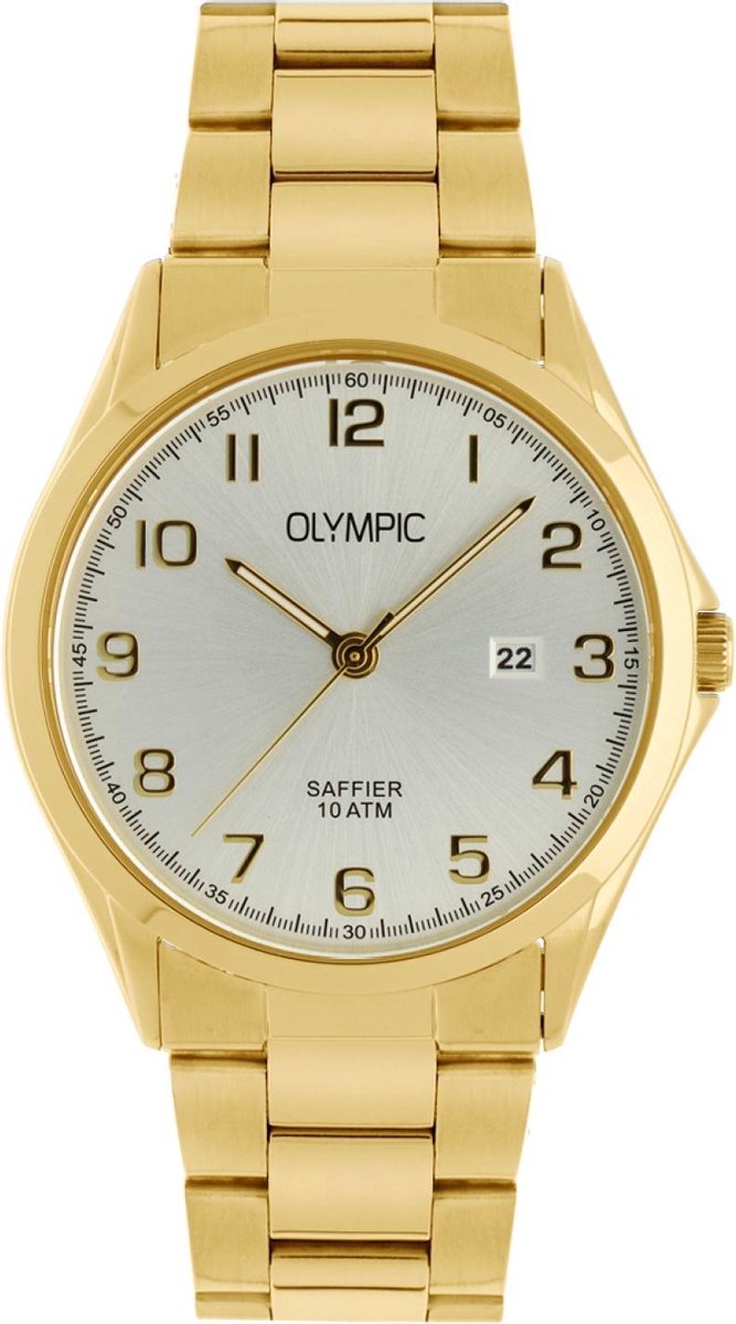 Olympic OL26HDD011 Merano Horloge - Staal - Goudkleurig - 40mm