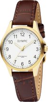Olympic OL72DDL001 Baltimore Horloge - Leer - Bruin - 29mm