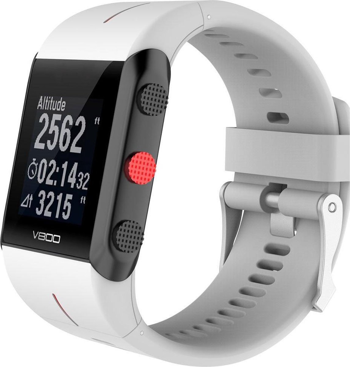 Horloge Bandje Geschikt voor Polar V800 Bandje - Horlogebandje - Polsbandje - Bandjes.nu - Polsband - Wit