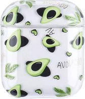 AirPods hoesje - Avocado - AirPods Case - Airpods Cover - Doorzichtig