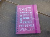 Notitieboekje - A6 - Gelineerd - Tante - Roze