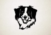 Wanddecoratie - Hond - Kooikerhondje 2 - XS - 26x25cm - Zwart - muurdecoratie - Line Art