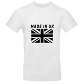 Made in UK Heren t-shirt | Verenigd Koningkrijk | Engeland | Wales | Schotland | Brexit | grappig | cadeau | Wit