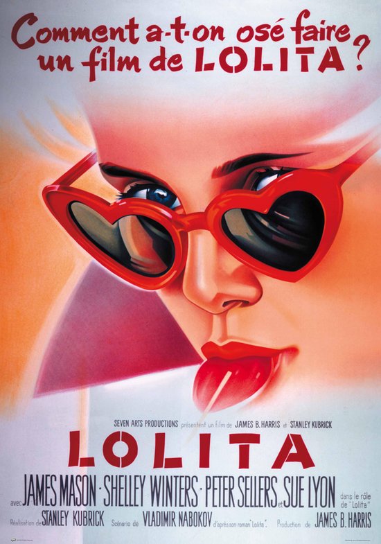 Lolita poster film Stanley Kubrick-Vladimir Nabokov 70 x 100 cm.