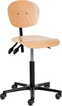 Ergonomische werkstoel bureaustoel NATUR op zwenkwielen (H) 49 - 69 cm