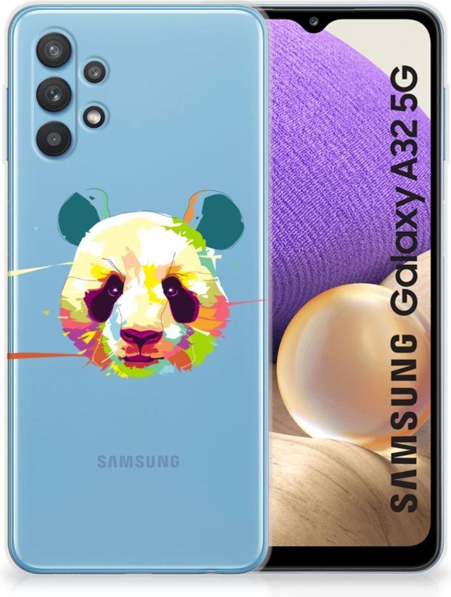 Samsung Galaxy A32 5G Telefoonhoesje met Naam Panda Color