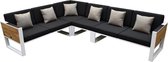 Higold York hoek loungeset 5 delig wit aluminium