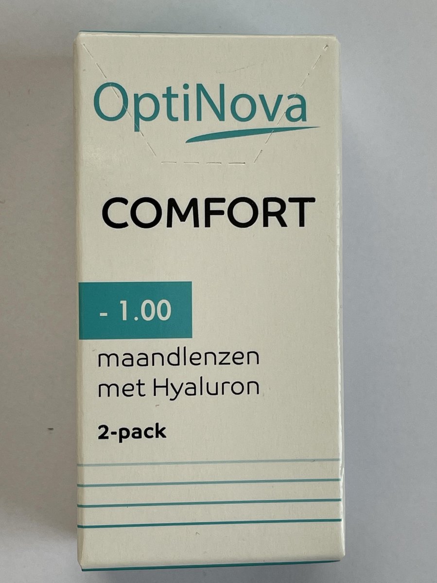 OptiNova Comfort Maandlenzen - 1.00 met Hyaluron, 2-pack