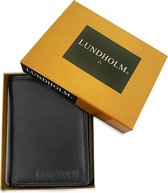 Lundholm leren heren portemonnee - Zwart