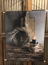 Wand doek landelijk velours zijde 81hx63B snijplank