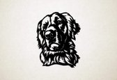 Wanddecoratie - Hond - Golden Retriever 7 - M - 76x60cm - Zwart - muurdecoratie - Line Art