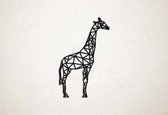 Wanddecoratie - Giraffe 2 - L - 109x66cm - Zwart - muurdecoratie - Line Art