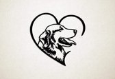 Wanddecoratie - Hond - Golden Retriever 2 - M - 60x63cm - Zwart - muurdecoratie - Line Art