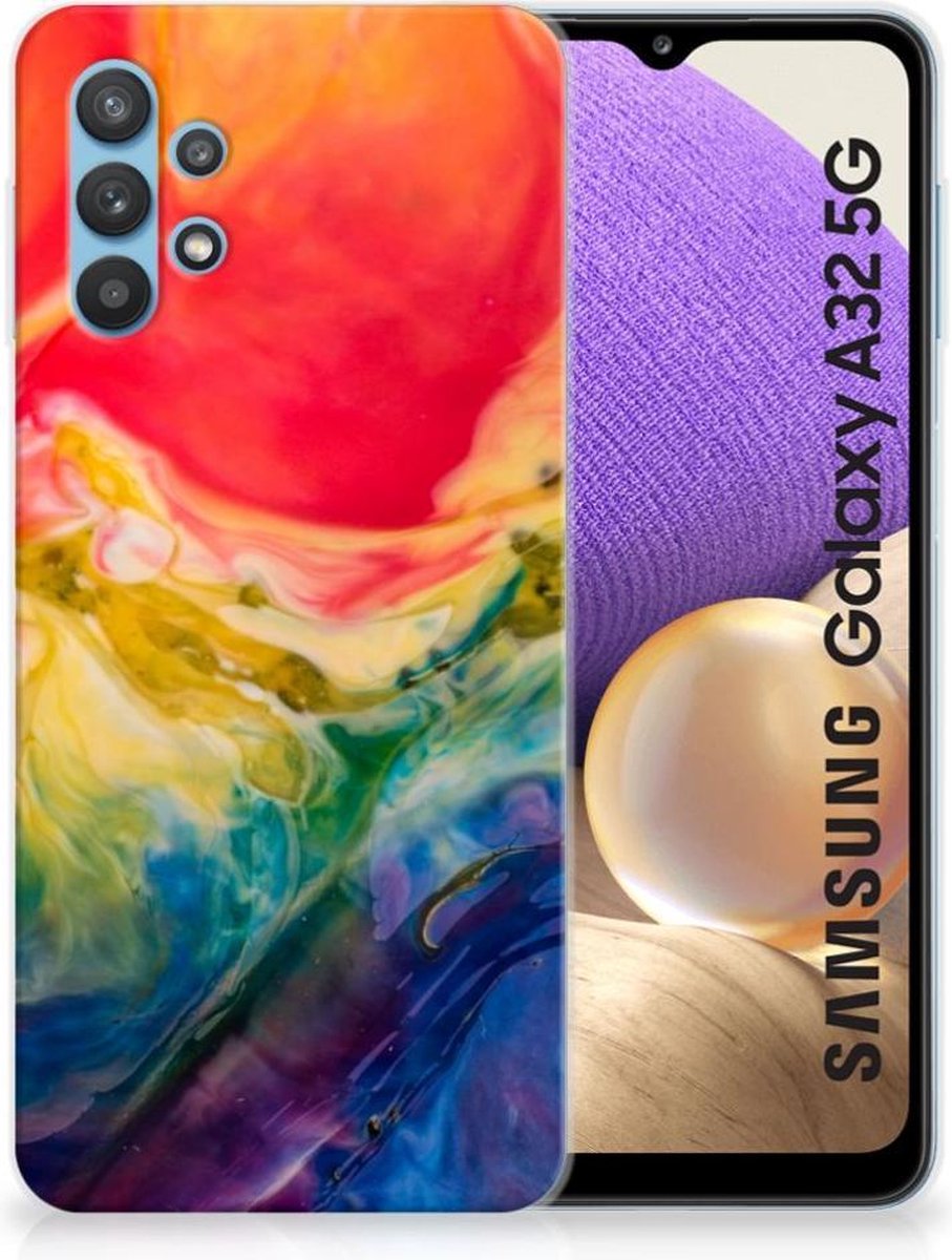Hoesje maken Samsung Galaxy A32 5G Watercolor Dark