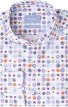 Tresanti Heren Overhemd Kleuren Print Stretch Cutaway Tailored Fit - 42