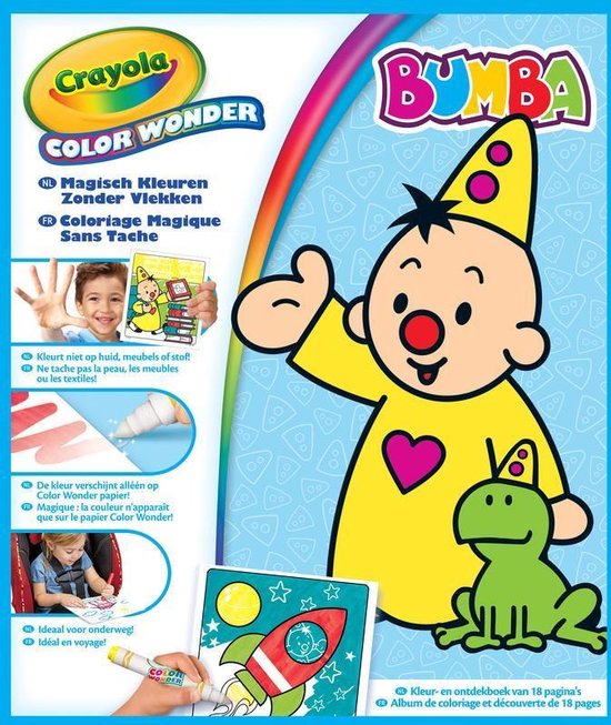 Crayola Color Wonder Bumba - Kleurboek met 5 knoeivrije viltstiften - Crayola