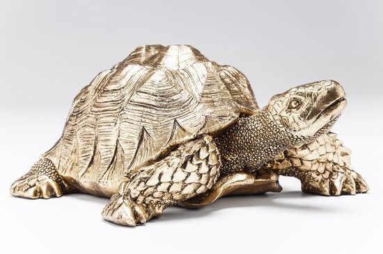 Kare Decofiguur Turtle Gold Klein