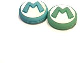 Thumb Grips | Thumb Sticks | Gaming Thumbsticks | Geschikt voor Nintendo Switch & Lite | 1 Set = 2 Thumbgrips | M | Blauw/Groen