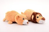 Pluche Knuffel omdraai Beer en Leeuw