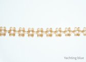 Sierband - beige bloemetjes - sierlint - fournituren - band - naaien - 2 meter -