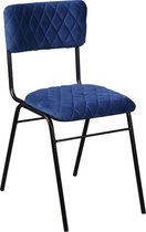 Raw Materials Velvet Eetkamerstoelen set van 4 - 41x56x82 cm - Blauw